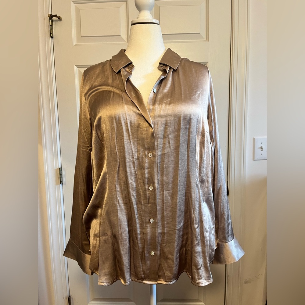 Silky Button-Up Blouse from Madewell with Tags